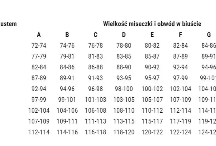 Rozmiar 42 (95 cm): Jaka miseczka? Dobierz stanik idealny!